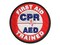 First Aid AED CPR Trained Multi-Color Embroidered Iron-On or Hook & Loop Patch Applique